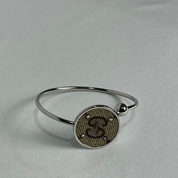Gucci canvas on a Stainless Steel Bendable Bangle Bracelet Swarovski - Picture 3 of 6